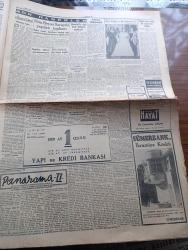 Cumhuriyet Gazetesi - 4 Mayıs 1952 - Atina Dönüşü Yazan Nadir Nadi Başmakale - Türk Heyeti Dün 15.30 Da Atina'dan İstanbul'a Döndü - Başbakan Adnan Menderes Dün Karaya Ayak Bastıktan Sonra Kendisini Karşılayan Partililer Ve Halk Arasında Fotoğraf - Türkiye İle Arap Birliği Arasındaki Münasebetler - İsviçre İle Türk Milli Tenis Takımı Maçı Fotoğraf - Arsenal Kral Kupası Maçını Da Kaybetti - Bir Beyaz Gömleklinin Dramı Yazan Doktor Burhan Öncel Yazı Dizisi - Karaköy Köprüsü Tamir Edilecek - Panaroma Yazan Yakup Kadri Karaosmanoğlu Yazı Dizisi - Mısır Kraliçesi Ve General Franco'nun Kızı Fotoğrafı - Suudi Arabistan'da Milli Banka Kuruluyor - Galatasaray İstanbulspor'a 1 0 Yenildi - Fenerbahçe 0 Beykoz 1 - Haftalık Radyo Programı - Nebati Gıdalar Mı Yoksa Hayvani Gıdalar Mı İnsanı Daha Çok Yaşatır - Dolmabahçe Sarayında Vezir Odası Yazan Haluk Yusuf Şehsuvaroğlu - Emlak Bankası - Senenin En Büyük Konseri Sabite Tur Ve Lütfi Güneri Eskişehir'de - Sirkecide İstanbul Lokantası Açılmıştır