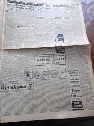 Cumhuriyet Gazetesi - 5 Mayıs 1952 - Akdeniz Bölgesi Komutanlığı Yazan Abidin Daver Başmakale - Ordumuza Dair General Arnold'un Beyanatı - Başbakanlıkta Yapılan Dünkü Mühim Toplantı - Demir Perde Gerisinde Temizlenenler - Mubadillerin Seyahat Serbestisi - Millet Partisi Adana'da Bir Miting Yaptı - Osman Bölükbaşı İktidarı Şiddetle Tenkit Etti Fotoğraf - Beşiktaş Vefa'yı 3 1 Mağlup Etti Fotoğraf - Bir Beyaz Gömleklinin Dramı Yazan Doktor Burhan Öncel Yazı Dizisi - Liberte Yazan Hasan Ali Yücel Köşe Yazısı - Pakistan'da Türk Tütününden Sigara Yapan Bir Fabrika Kuruluyor - Panaroma Yazan Yakup Kadri Karaosmanoğlu Yazı Dizisi - Atomların Kanser Tedavisi - İlaçlara Gümrük Zammı Yazan Burhan Felek Köşe Yazısı - Ankara'ya Gelen Brezilya Takımının Ücreti Verilmiyor - Emniyet 1 Kasımpaşa 0 - Arsenal'e Kupayı Kaybettiren Gol Fotoğrafı - Küçük Sahnede Fareler Ve İnsanlar Piyesi - English Elektric Çamaşır Makinesi - Norge Buzdolabı - Vaporeks Otomatik Tencere - Star Radyo - James Hafif Motosiklet