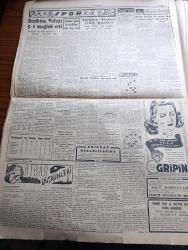 Cumhuriyet Gazetesi - 5 Mayıs 1952 - Akdeniz Bölgesi Komutanlığı Yazan Abidin Daver Başmakale - Ordumuza Dair General Arnold'un Beyanatı - Başbakanlıkta Yapılan Dünkü Mühim Toplantı - Demir Perde Gerisinde Temizlenenler - Mubadillerin Seyahat Serbestisi - Millet Partisi Adana'da Bir Miting Yaptı - Osman Bölükbaşı İktidarı Şiddetle Tenkit Etti Fotoğraf - Beşiktaş Vefa'yı 3 1 Mağlup Etti Fotoğraf - Bir Beyaz Gömleklinin Dramı Yazan Doktor Burhan Öncel Yazı Dizisi - Liberte Yazan Hasan Ali Yücel Köşe Yazısı - Pakistan'da Türk Tütününden Sigara Yapan Bir Fabrika Kuruluyor - Panaroma Yazan Yakup Kadri Karaosmanoğlu Yazı Dizisi - Atomların Kanser Tedavisi - İlaçlara Gümrük Zammı Yazan Burhan Felek Köşe Yazısı - Ankara'ya Gelen Brezilya Takımının Ücreti Verilmiyor - Emniyet 1 Kasımpaşa 0 - Arsenal'e Kupayı Kaybettiren Gol Fotoğrafı - Küçük Sahnede Fareler Ve İnsanlar Piyesi - English Elektric Çamaşır Makinesi - Norge Buzdolabı - Vaporeks Otomatik Tencere - Star Radyo - James Hafif Motosiklet
