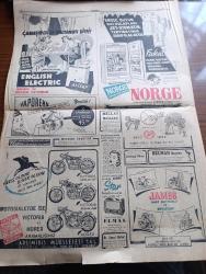 Cumhuriyet Gazetesi - 5 Mayıs 1952 - Akdeniz Bölgesi Komutanlığı Yazan Abidin Daver Başmakale - Ordumuza Dair General Arnold'un Beyanatı - Başbakanlıkta Yapılan Dünkü Mühim Toplantı - Demir Perde Gerisinde Temizlenenler - Mubadillerin Seyahat Serbestisi - Millet Partisi Adana'da Bir Miting Yaptı - Osman Bölükbaşı İktidarı Şiddetle Tenkit Etti Fotoğraf - Beşiktaş Vefa'yı 3 1 Mağlup Etti Fotoğraf - Bir Beyaz Gömleklinin Dramı Yazan Doktor Burhan Öncel Yazı Dizisi - Liberte Yazan Hasan Ali Yücel Köşe Yazısı - Pakistan'da Türk Tütününden Sigara Yapan Bir Fabrika Kuruluyor - Panaroma Yazan Yakup Kadri Karaosmanoğlu Yazı Dizisi - Atomların Kanser Tedavisi - İlaçlara Gümrük Zammı Yazan Burhan Felek Köşe Yazısı - Ankara'ya Gelen Brezilya Takımının Ücreti Verilmiyor - Emniyet 1 Kasımpaşa 0 - Arsenal'e Kupayı Kaybettiren Gol Fotoğrafı - Küçük Sahnede Fareler Ve İnsanlar Piyesi - English Elektric Çamaşır Makinesi - Norge Buzdolabı - Vaporeks Otomatik Tencere - Star Radyo - James Hafif Motosiklet