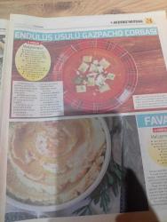 HÜRRİYET GAZETESİ HÜRRİYET KELEBEK 2 GAZETESİ DOĞUM GÜNÜ GAZETESİ - 17 TEMMUZ 2017-akdeniz mutfağı biribirinden lezzetli 12 farklı yemek-midyeli fettucini-fava-tabbule-caponata-aya köfteli çorba-balık çorbası-endülüs usulü gazpacho çorbası-kimyonlu ve soğanlı fava-tabbule-şıh mualla-fas usulü sebzeli et yahnisi kuskus ve harissa sosla-domatesli ve midyeli fettucini-selanik usulü patlıcan pidesi-katalan usulü deniz levreği-hürriyet kitap