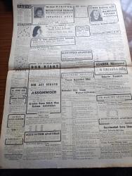 Cumhuriyet Gazetesi - 9 İkincikanun (Ocak) 1943 -  Büyük Dünya Kumarında Taraflar Başmakale - Varlık Vergisi İçin Meclisten Verilen İstidalar Tomar Halinde Maliye Vekaletine Gönderildi - Tunus Harekatında Müttefiklerin Başlıca Hedefi Olan Bizerte Limanına Havadan Bakış Fotoğrafı - Karadeniz'de Boğulan 22 Irkdaşımız - Hür Fransızlar Merzuk Vahasını Zaptettiler - Cumhuriyet Gazetesi İdare Müdürü Mahmud Uras Vefat Etti - Sovyet Harp Tebliği - Türk Basın Heyeti Dün Hindistana Hareket Etti - Alman Harp Tebliği - General Giraud İle De Gaulle Anlaşmazlığın Halli - Amerika'nın İlk Ve En Büyük Müdafaa Hattı Panama Kanalı - Yardımcı Öğretmenlerin Töreni Fotoğraf - Kanlı Meydan Filmi Yalnız İpek Sinemasında - Kıymetli Sanatkar Muammer Karaca Bu Akşam Tekrar Aldırma Sahnesinde - Kar İzleri Örttü Yazan Henri Bordeaux Yazı Dizisi - Birleşik Milletlerin Harp Programı Yazan Ömer Rıza Doğrul - Vefat Eden Kaşif George Washington Crile - Romanya'da Yahudilerin Ekmek Tayını- Hamiyet Yüceses Sümer Gazinosu