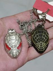 Spiderman örümcek adam figür kolye anahtarlık süs aksesuar metal set koleksiyon dekor tasarım hediye vintage retro nostalji