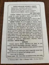 17 TEMMUZ 2007 - TAKVİM YAPRAĞI - DOĞUM GÜNÜ HEDİYESİ - BÜYÜK SAATLİ MAARİF TAKVİMİ - ANDRE GIDE - REŞİT ÇAĞIN - MÜMTAZ ARIKAN - ANIT KABİRİ İNŞAA EDEN ÜNLÜ MİMAR PROF.EMİN ONAT VEFAT ETTİ - SOVYETLERİN UZAY GEMİSİ İLE AMERİKALILARIN UZAY GEMİSİ APOLLO BULUŞTU
