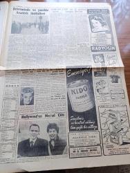 Cumhuriyet Gazetesi - 11 Kasım 1952 - Şehrimizde Ve Yurdda Atatürk İhtifalleri Fotoğrafı - CHP'nin İlk Gensoru Önergesi Mecliste - İsmet İnönü'nün İzmir Konuşması - Amerika'nın Yeni Başkanı Eisenhover Dün İlk Tayinlerini Yaptı - Birleşmiş Milletler Genel Sekreteri Trygvie Lie Dün Akşam İstifa Etti - Eski Başbakanlardan Recep Peker'in Oğlu Hapse Mahkum Oldu - Ankara'da Satılan Orak Çekiçli Kırmızı Mendiller - Memleket Davaları Yazan  Yaşar Kemal - Stalin'in Gizli Harp Planları  Yazan Gnl. Alexei Markof Yazı Dizisi - Mide Ülserinin Yeni İlacı - Konservatuar Orkestra Konseri Cemal Reşit Rey İdaresinde Verilecektir - Amerika'da Atom Faaliyeti - Behçet Uz Hastanesi'nin İsmi Değişti- İran Şahı Başbakan Musaddık'a Boyun Eğdi - Atlas Sineması - Fenerbahçe Macar Oyuncu Szobel'i Angaje Etti - Ankaragücü Suriye'ye Gidiyor - Gripin - Bizansın İçyüzü Çeviren Tevfik Sadullah Yazı Dizisi - Hollywood'un Mesut Çifti Frank Sinatra Ava Gardner Fotoğraf - AGA Radyo  - Türkiye İş Bankası- İpana Diş Macunu