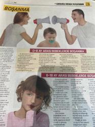 HÜRRİYET GAZETESİ HÜRRİYET KELEBEK 2 GAZETESİ DOĞUM GÜNÜ GAZETESİ - 6 Aralık 2016- bebek psikolojisi- sağlıklı bebek yetiştirme-0-2 yaş çocuğunun beden ve ruh gelişimine Işık tutacak anne baba rehberi-Boşanmanın bebeklere etkisi-Beslenme konusunda ebeveynlere pratik öneriler-Stres,ısırma dikkat ve saldırganlık-Boşanma- 0-8 ay arası bebeklerde boşanma- 8-18 ay arası bebeklerde boşanma- 18 ay - 2 yaş ay arası bebeklerde boşanma- Boşanma sürecine uyum sağlamada ebeveyn yaklaşımı-korkuyla başa çıkamada ebeveynler neler yapmalı-Beslenme konusunda ebeveynlere pratik bilgiler-