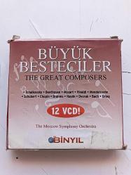BÜYÜK BESTECİLER 12 DİSK VCD 2.EL UYGUN FİYATA VCD FİLM ( İSİMSİZ DEMİR RAF )