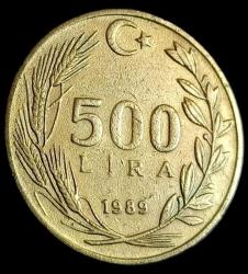 1989 500 Lira  meksika baskısı