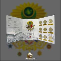 Osmanlı Padişahları Bimetal Hatıra Para Serisi 1-9( özel kaplamalı ) sertifikalı darphane baskisi