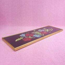 VINTAGE METAL ÇERÇEVELİ ELİŞİ ÇİÇEKLER GOBLEN TABLO