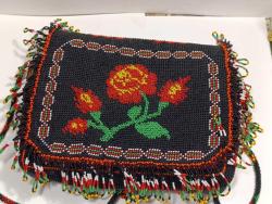 Antika - RF46-----HATIRA YAZILI CEZAEVİ BONCUK İŞİ KADIN ÇANTASI - kitantik - kitaLog