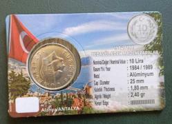 1987 10 Lira Çil Kendi Özel Tanıtım kitinde
