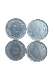 1967-1968-1969-1970 Yılı 25 Kuruş Orjinal dönemin parası