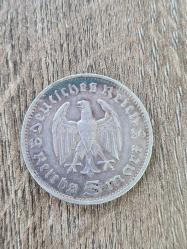 1935–1939 Nazi Almanyası Dönemi 5 Adet Gümüş Reichsmark Loti – Hindenburg & Garnisonkirche