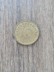 Nazi Almanyası 3’lü Bronz Madeni Para Loti – 2-5-10 Reichspfennig (1937–1940)