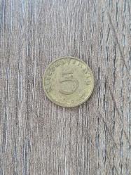 Nazi Almanyası 3’lü Bronz Madeni Para Loti – 2-5-10 Reichspfennig (1937–1940)