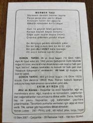 10 EKİM 2007 - TAKVİM YAPRAĞI - DOĞUM GÜNÜ HEDİYESİ - BÜYÜK SAATLİ MAARİF TAKVİMİ - AŞIK ALİ İZZET VEFAT ETTİ - TÜRK DENİZCİ ORUÇ REİS ŞEHİT OLDU
