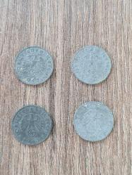 Nazi Almanyası Dönemi 1-5-10 Reichspfennig Orijinal Çinko Paralar – 11'li Lot