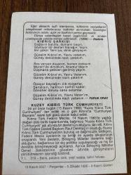 15 KASIM 2007 - TAKVİM YAPRAĞI - DOĞUM GÜNÜ HEDİYESİ - BÜYÜK SAATLİ MAARİF TAKVİMİ - ATATÜRK - FARUK ORAY - KUZEY KIBRIS TÜRK CUMHURİYETİ