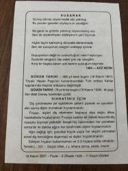 18 KASIM 2007 - TAKVİM YAPRAĞI - DOĞUM GÜNÜ HEDİYESİ - BÜYÜK SAATLİ MAARİF TAKVİMİ - DANY KAY - AZİZ NESİN - İLK WALT DİSNEY ÇİZGİFİLİMİ ÇİZİLDİ KAHRAMANI MİCKEY MOUSE DUR - HASAN PAŞA'NIN KUMANDASINDAKİ TÜRK ORDUSU KANİJE KAPILARINDA HAÇLI ORDUSUNU BOZMUŞTU