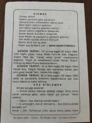 30 KASIM 2007 - TAKVİM YAPRAĞI - DOĞUM GÜNÜ HEDİYESİ - BÜYÜK SAATLİ MAARİF TAKVİMİ - JAPON ATASÖZÜ - BEDRİ RAHMİ EYÜBOĞLU - İNGİLİZ YAZAR OSCAR WİLDE ÖLDÜ - TEKKE VE ZAVİYELERİN KAPATILMASINA İLGİLİ KARAR ÇIKTI - YAZAR KEMAL TAHİR'İN DOĞUMU