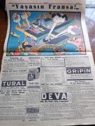 Cumhuriyet Gazetesi - 10 Şubat 1944 - Amerika'nın Sulh Planı Ve İki Sual Yazan Nadir Nadi Başmakale - Amerika Fin Hükümetine Dün Bir Nota Verdi - Bolu Gerede Düzce Depremi Felaketzedelerine Yardım - Hükümet  Para Kereste İnşaat Malzemesi Dağıtılacak - Dahiliye Vekili Hilmi Uran - Times Gazetesinin Bize Dair Makalesi - Macar Alman Münasebatı Buhranlı Bir Safhada - İki Rus Ordusu Kerson Ve Nikolayefe Yürüyor - Almanlar Stalingrad'dan Sonra Neden Yeni Bir Rus Tuzağına Düştüler - Et 330 Kuruş - Zelzele Kanunu - Kolej Yıldızları Elhamra Sinemasında - Paşa Kızı Filmi Kadıköy Süreyya Sinemasında - Havacılık Avcı Uçaklar - Galatasaray Kulübü İhtilafı İçin Müfettişler Geldi - İstanbul Erkek Lisesi Mezunlar Cemiyeti Kuruluyor - Petrol Hakimiyetinin Yeni Bir Hamlesi Yazan Ömer Rıza Doğrul - Ortadoğu Petrolleri - Marion'un Kalbi Yazan Vicki Baum Yazı Dizisi - Yaşasın Fransa Renkli Karikatür Çizen Cemal Nadir - Tarihteki Güzel Kadınlar Taçlı Fahişeler Yakında Çıkıyor - Gripin - Deva - Tural