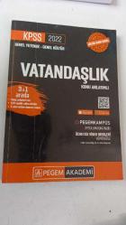 Pegem Akademi kpss 2022  Vatandaşlık  konu anlatımı   (KULLANILMAMIŞ SIFIR KİTAP)