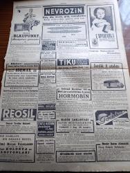 Cumhuriyet Gazetesi - 6 Şubat 1944 - Küçük Kavga Büyük Kavga Yazan Nadir Nadi Başmakale - Zayiat Gittikçe Artıyor - Bolu'nun Köylerindeki İnsan Kaybı Domuz Yüzü Geçti - Zonguldak'ta 79 Ölü 131 Yaralı Bulunduğu Anlaşıldı Beş Yüz Ev Yıkıldı - Bolu Hükümet Konağının Dünkü Ve Bugünkü Hali Fotoğrafı - Kedi ve Köpekler Zelzele Olacağını 24 Saat Evvelinden Hissetmişlerdi - Şark Cephesinde Ruslar Dün Rovno Ve Luck Şehirlerini Geri Aldılar - 70 Alman Tayyaresi Düşürüldü - Pasifikte Çetin Savaşlar - Roma Güneyinde Alman Taarruzu Devam Ediyor - Askeri Vaziyet Yazan Emekli General H. Emir Erkilet Yazı Dizisi - Toska Kadıköy Süreyya Sinemasında - İsmail Dümbüllü Beyoğlu İstanbul Gazinosunda - Zelzele Sahasından İntibalar Fotoğraflar - Hollywood Yıllığı - Nasrettin Hoca Buharada Elhamra Sinemasında - Palyaço Operası Bugün Ar Sinemasında - İstanbul Belediyesi Şehir Tiyatroları Dram Kısmında Yaprak Dökümü Komedi Kısmında Mum Söndü - Ses Tiyatrosunda Lüküs Hayat - Blaupunkt Radyoları Gelmiştir