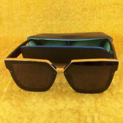 AQUA.DI.POLO 2001 SİYAH RENKLİ GÜNEŞ GÖZLÜĞÜ , EL YAPIMI HARD CASE DERİ KILIFLA BERABER