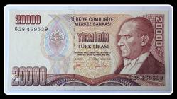 7.Emisyon 20 000 Lira (G28) “20 Bin/Yirmi Bin” TCK20G / 2.Tertip