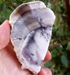 Polisajlı Dentritli Opal Merlinite Opal Çifti