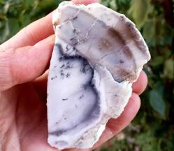 Polisajlı Dentritli Opal Merlinite Opal Çifti