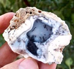 Polisajlı Dentritli Opal Merlinite Opal Çifti