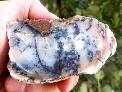Polisajlı Dentritli Opal Merlinite Opal Çifti