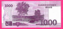 Kuzey Kore, 1.000 Won, 2009, ÇİL, p64a, SPECIMEN ÇİL