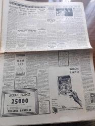 Cumhuriyet Gazetesi - 15 Şubat 1954 - Seçim Kanununda Yapılacak Tadilat - NATO Genel Sekreteri Lamal İsmay'ın Cumhuriyet'e Beyanatı - Suriye Hayal Peşinde Resmi Ağızlar Hala Hatay'da Bahsediyor - Türkiye ve Pakistan Yeni Ortadoğu Savunma Anlaşması - Celal Bayar San Francisco'yu Ziyaret Esnasında Meşhur Bir Tabloyu Tetkik Ederken Fotoğrafı - Türk İran Dostluk Cemiyeti Kuruldu - Beşiktaş Beyoğluspor'u 2 0 Yendi Fotoğraf - İnce Memed Yazan Yaşar Kemal Yazı Dizisi - Sanat Bahisleri Yazan Bedri Rahmi Eyüboğlu - Artist Ava Gardner Kaza Atlattı - Milletlerarası Genç Takımlar Futbol Turnuvasının Kurası Çekildi - Pahalılık Bahsi Yazan Burhan Felek Köşe Yazısı - Perihan Sözeri Tepebaşı Gazinosunda - İstanbul Ankara Radyosu Programı - Öp Beni Filmi Melek Sinemasında - Resimli Roman Liman Cinayeti Yazan George Simenon - Lion Mağazası Beyoğlu - Orion Radyoları - Caterpillar Traktör - Fenerbahçe 4 Beykoz 1