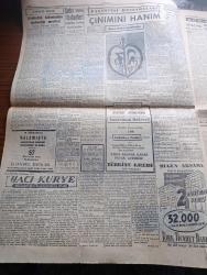 Cumhuriyet Gazetesi - 9 Mayıs 1955 - Kiralar Yazan Feridun Ergin Başmakale - Dün Demokrat Parti Kongrelerinde Bazı Hadiseler Oldu Fotoğraf -  Başvekil Adnan Menderes Bugün Yurda Dönüyor - Belgrad'da Tito'nun Başvekil Adnan Menderes Şerefine Verdiği Ziyafet Fotoğrafı - Makarios Tehditler Savuruyor - Ankara'da Anneler Günü Kutlanırken Fotoğrafı - Almanya NATO'ya Bugün Resmen Dahil Oluyor - Dün Floryada Denize Girenler Görüldü - Pazartesi Konuşmaları Yazan Bedri Rahmi Eyüboğlu - Hacı Kurye Yazanlar Nihal Karamağaralı Ve Va Nü Yazı Dizisi - Schiller Hatıra Madalyaları - Elektrikli Trenler Yakında Geliyor - Rus Savunma Bakanı Mareşal Zukof Amerikan Siyasetini Tenkit Ediyor - Bulanır Mı Bulanmaz Mı Yazan Burhan Felek Köşe Yazısı - Adalet Beşiktaş'ı 2 0 Mağlup Etti - Bisiklet Teşvik Yarışı - Bir Gecenin Aşkı Filmi Sümer Sinemasında - Beynelmilel Portreler Margaret Truman - İstanbul Zonguldak Arasında Elektrikli Tren İşletilecek - İstanbul Opereti Kiralar Serbest Olursa - Shell - Star Kamyon