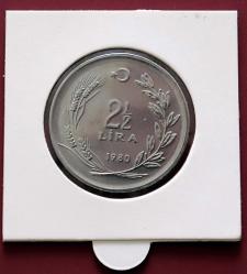 1980 2,5 Lira  FAO Kalkınma İçin Balıkçılık Tura'ya Göre Ters Çil   No 0002
