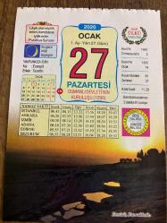 27 OCAK 2020 - TAKVİM YAPRAĞI - DOĞUM GÜNÜ HEDİYESİ - BÜYÜK SAATLİ MAARİF TAKVİMİ - DENİZLİ, PAMUKKALE - OSMANLI DEVLETİ'NİN KURULUŞU - 1945 NAZİ KAMPI ELE GEÇİRİLDİ - 1954 KÖY ENSTÜTÜLERİ KAPATILDI - OTLU BÖREK