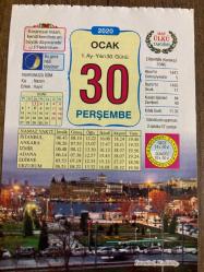 30 OCAK 2020 - TAKVİM YAPRAĞI - DOĞUM GÜNÜ HEDİYESİ - BÜYÜK SAATLİ MAARİF TAKVİMİ - İSTANBUL, KADIKÖY - YUNANİSTAN İLE AHALİ MÜBADELESİ ANLAŞMASI YAPILDI 1923 - DİYARBEKİR KALESİ VE HEVSEL BAHÇELERİ - ATİNA'DA İLK OLİMPİYATLAR - GABRIEL GARCIA MARQUEZ