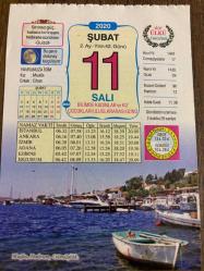 11 ŞUBAT 2020 - TAKVİM YAPRAĞI - DOĞUM GÜNÜ HEDİYESİ - BÜYÜK SAATLİ MAARİF TAKVİMİ - MUĞLA, BODRUM GÜMÜŞLÜK - İLK TÜRK YOLCU UÇAĞI 1944 - TÜRKİYE, YUNANİSTAN ARASINDA İMZALANAN ANLAŞMA 1959 - NELSON MANDELA ÖZGÜRLÜĞÜNE KAVUŞTU 1990 - İSTANBUL FİLM FESTİVALİ - ATOMLAR VE ELEMENTLER - PHAIDROS