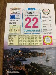 22 ŞUBAT 2020 - TAKVİM YAPRAĞI - DOĞUM GÜNÜ HEDİYESİ - BÜYÜK SAATLİ MAARİF TAKVİMİ - İSTANBUL, ÜSKÜDAR - İSPANYA, FLORİDA'YI ABD'YE SATTI 1819 - HARP OKULU KOMUTANI ALBAY TALAT DARBE GİRİŞİMİNE KALKTI - SABİHA GÖKÇEN - KEÇİBOYNUZU - FİRDEVSİ