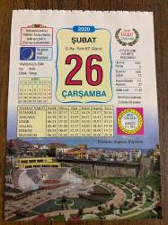 26 ŞUBAT 2020 - TAKVİM YAPRAĞI - DOĞUM GÜNÜ HEDİYESİ - BÜYÜK SAATLİ MAARİF TAKVİMİ - TRABZON, ZAĞNOS KÖPRÜSÜ - SÜRMENE RUS İŞGALİNDEN KURTULDU 1918 - İNGİLİZ MUCİT ROBERT WATSON-WATT İLK RADAR CİHAZININ TANITTI 1935 - 89.OSCAR ÖDÜLLERİ 2017 - ANİ - TENEKECİ - SOĞANLI YUMURTA