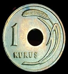 1948 Delikli 1 Kuruş Çil
