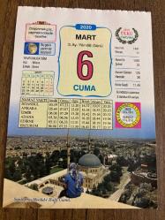 6 MART 2020 - TAKVİM YAPRAĞI - DOĞUM GÜNÜ HEDİYESİ - BÜYÜK SAATLİ MAARİF TAKVİMİ - ŞANLIURFA, MEVLİD-İ HALİL CAMİİ - 3.CEMRE - SABIR - YAZAR ÖMER SEYFETTİN VEFAT ETTİ 1920 - AVRUPA BİRLİĞİ İLE TÜRKİYE ARASINDA GÜMRÜK ANLAŞMASI YAPILDI 1995 - KIRIM RUSYA'YA BAĞLANDI 2014 - ELMA MARMELATI