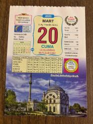 20 MART 2020 - TAKVİM YAPRAĞI - DOĞUM GÜNÜ HEDİYESİ - BÜYÜK SAATLİ MAARİF TAKVİMİ - İstanbul, Dolmabahçe Camii. - ULUSLARARASI MUTLULUK GÜNÜ - İNSANIN SINAVI - KOÇ BURCUNDA DOĞANLAR - İRMİK KEKİ