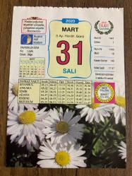 31 MART 2020 - TAKVİM YAPRAĞI - DOĞUM GÜNÜ HEDİYESİ - BÜYÜK SAATLİ MAARİF TAKVİMİ - 1889 Paris'te, 1789 Fransız Devrimi'nin 100. yıldönümü için, Gustav Eiffel tarafından yapılan Eyfel Kulesi açıldı - 1918 Gevaş (Van) Ermeni, Varto (Muş) Rus işgalinden kurtuldu - 1930 Atatürk'ün manevi kızı Afet İnan parti üyesi ilk kadın oldu - 2019 Türkiye'de yerel seçimler yapıldı - ZARALI HALİL SÖYLER (1906 - 1964) - TOKAT TAŞHAN - MARK TWAIN