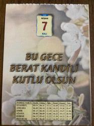 7 NİSAN 2020 - TAKVİM YAPRAĞI - DOĞUM GÜNÜ HEDİYESİ - BÜYÜK SAATLİ MAARİF TAKVİMİ - BERAT KANDİLİ - DÜNYA SAĞLIK GÜNÜ ve TÜRKİYE SAĞLIK HAFTASI - 1918 - Erzurum, Rus - Ermeni işgalinden kurtuldu - 1922 İlk Uçak Kazası - FATİH SULTAN MEHMET