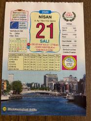 21 NİSAN 2020 - TAKVİM YAPRAĞI - DOĞUM GÜNÜ HEDİYESİ - BÜYÜK SAATLİ MAARİF TAKVİMİ - İrlanda'nın başkenti Dublin- EBELER HAFTASI-2003-KKTC günübirlik sınır geçişlerini serbest bıraktı -URSULA K. LE GUIN
