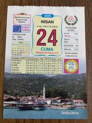 24 NİSAN 2020 - TAKVİM YAPRAĞI - DOĞUM GÜNÜ HEDİYESİ - BÜYÜK SAATLİ MAARİF TAKVİMİ - Antalya, Kekova - 1920- Atatürk, Türkiye Büyük Millet Meclisi'nin ilk başkanı seçildi- ANKARA TASVİRİ-ANTEPFISTIKLI BEZE